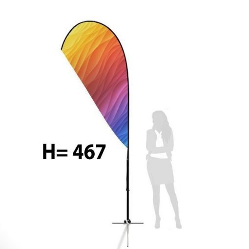 BORAS - Bandiera con asta telescopica h467 cm